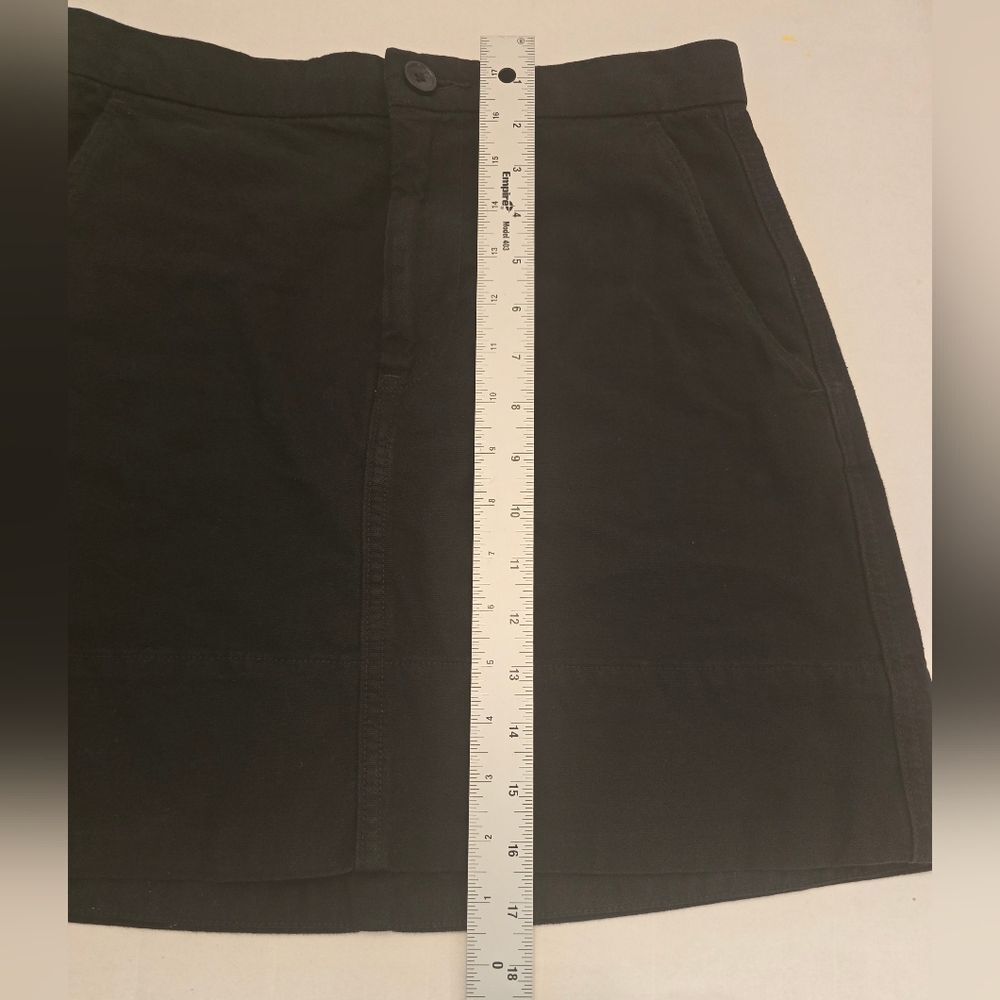 Everlane The Canvas Stamp Mini Skirt Size 6 In Black - Picture 8 of 16